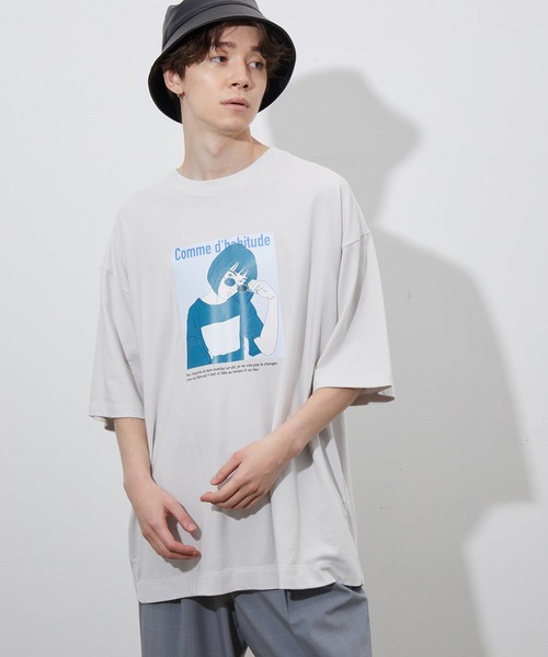 JUNRED（ジュンレッド）の「レトロプリントTEE（Tシャツ/カットソー・メンズ・ホワイト/ブラック/ライトグリーン・S/M/L）」の21枚目の写真