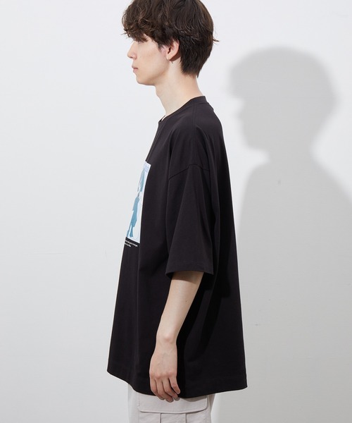 JUNRED（ジュンレッド）の「レトロプリントTEE（Tシャツ/カットソー・メンズ・ホワイト/ブラック/ライトグリーン・S/M/L）」の5枚目の写真