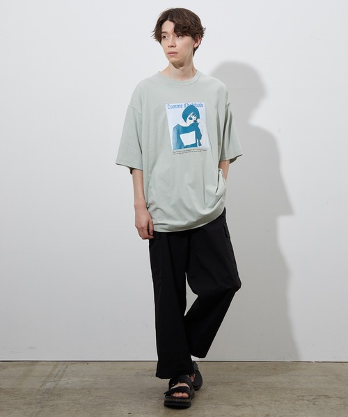 JUNRED（ジュンレッド）の「レトロプリントTEE（Tシャツ/カットソー・メンズ・ホワイト/ブラック/ライトグリーン・S/M/L）」の13枚目の写真