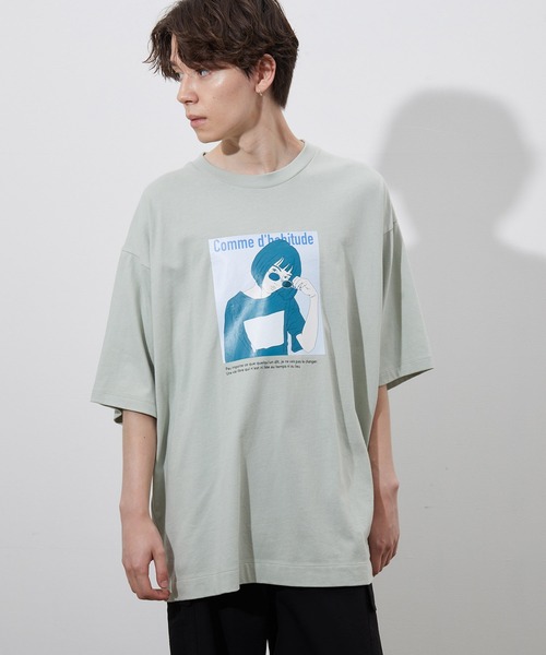 JUNRED（ジュンレッド）の「レトロプリントTEE（Tシャツ/カットソー・メンズ・ホワイト/ブラック/ライトグリーン・S/M/L）」の10枚目の写真