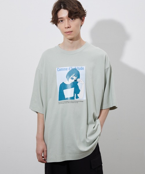 JUNRED（ジュンレッド）の「レトロプリントTEE（Tシャツ/カットソー・メンズ・ホワイト/ブラック/ライトグリーン・S/M/L）」の22枚目の写真