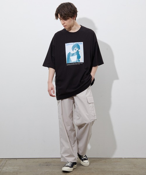 JUNRED（ジュンレッド）の「レトロプリントTEE（Tシャツ/カットソー・メンズ・ホワイト/ブラック/ライトグリーン・S/M/L）」の19枚目の写真
