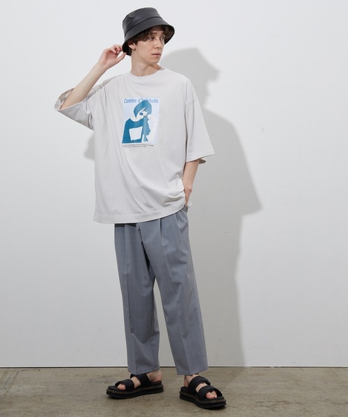 JUNRED（ジュンレッド）の「レトロプリントTEE（Tシャツ/カットソー・メンズ・ホワイト/ブラック/ライトグリーン・S/M/L）」の6枚目の写真