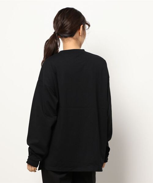 SUPERTHANKS(スーパーサンクス)の「【SUPERTHANKS】COLLEGE LOGO LONG SLEEVE BID T-SHIRT(Tシャツ/カットソー・レディース・モカ/ブラック・FREE)」の4枚目の写真