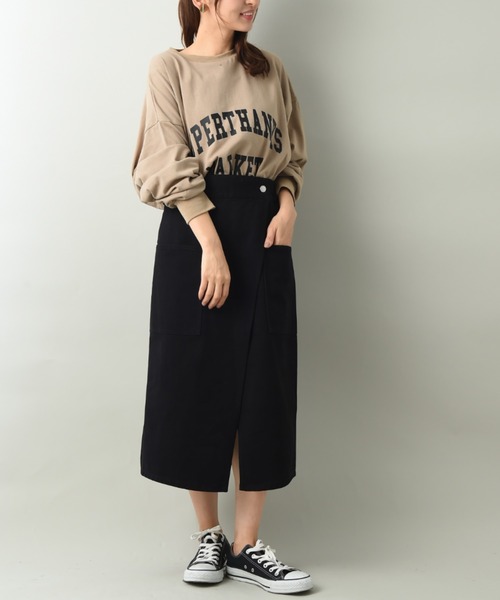 SUPERTHANKS(スーパーサンクス)の「【SUPERTHANKS】COLLEGE LOGO LONG SLEEVE BID T-SHIRT(Tシャツ/カットソー・レディース・モカ/ブラック・FREE)」の8枚目の写真