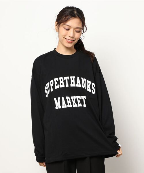 SUPERTHANKS(スーパーサンクス)の「【SUPERTHANKS】COLLEGE LOGO LONG SLEEVE BID T-SHIRT(Tシャツ/カットソー・レディース・モカ/ブラック・FREE)」の20枚目の写真