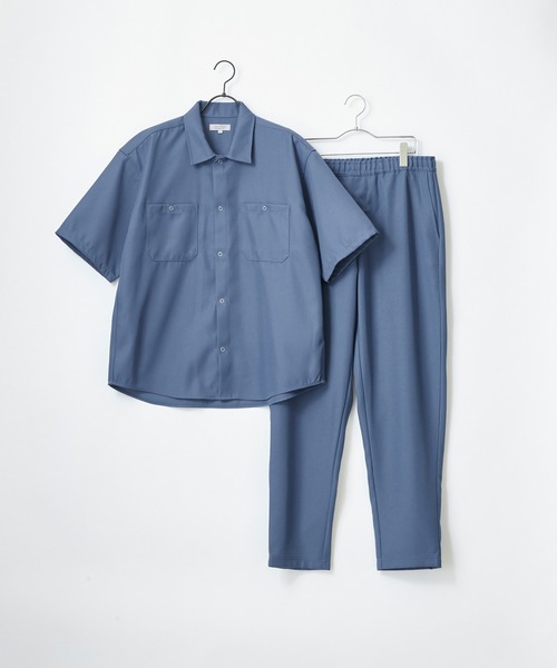 Craft Nicholson（クラフトニコルソン）の「【 セットアップ 】スタプレ オーバーサイズ ダブルポケット 半袖ワークシャツ＆ワイドテーパードイージーパンツ（シャツ/ブラウス・メンズ・ブラウン/ブラック/カーキ/ベージュ/ベージュ系その他/ネイビー/ブルー系その他・L/M）」の7枚目の写真