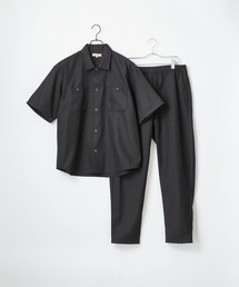 Craft Nicholson | 【 セットアップ 】スタプレ オーバーサイズ ダブルポケット 半袖ワークシャツ＆ワイドテーパードイージーパンツ(シャツ/ブラウス)