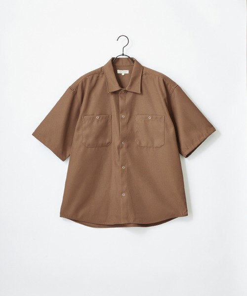 Craft Nicholson（クラフトニコルソン）の「【 セットアップ 】スタプレ オーバーサイズ ダブルポケット 半袖ワークシャツ＆ワイドテーパードイージーパンツ（シャツ/ブラウス・メンズ・ブラウン/ブラック/カーキ/ベージュ/ベージュ系その他/ネイビー/ブルー系その他・L/M）」の21枚目の写真