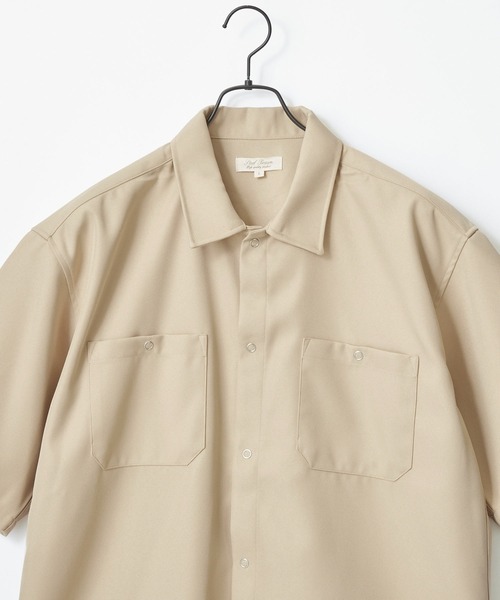 Craft Nicholson（クラフトニコルソン）の「【 セットアップ 】スタプレ オーバーサイズ ダブルポケット 半袖ワークシャツ＆ワイドテーパードイージーパンツ（シャツ/ブラウス・メンズ・ブラウン/ブラック/カーキ/ベージュ/ベージュ系その他/ネイビー/ブルー系その他・L/M）」の10枚目の写真