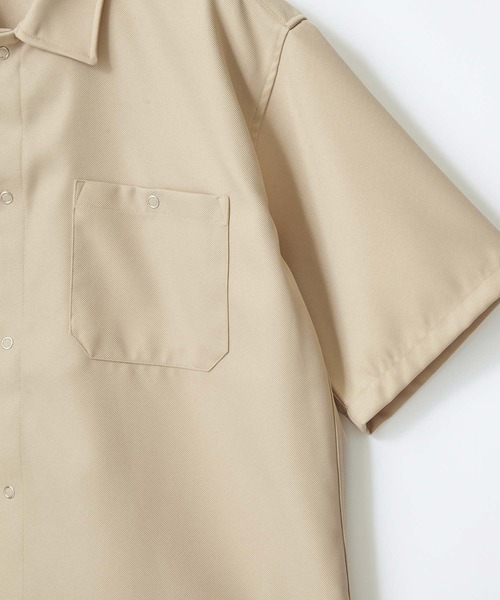 Craft Nicholson（クラフトニコルソン）の「【 セットアップ 】スタプレ オーバーサイズ ダブルポケット 半袖ワークシャツ＆ワイドテーパードイージーパンツ（シャツ/ブラウス・メンズ・ブラウン/ブラック/カーキ/ベージュ/ベージュ系その他/ネイビー/ブルー系その他・L/M）」の11枚目の写真