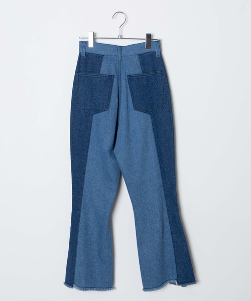 DuKKah（デュカ）の「dukkah/【低身長向け】パッチワークデニムパンツ（デニムパンツ・レディース・インディゴブルー・X-SMALL）」の8枚目の写真
