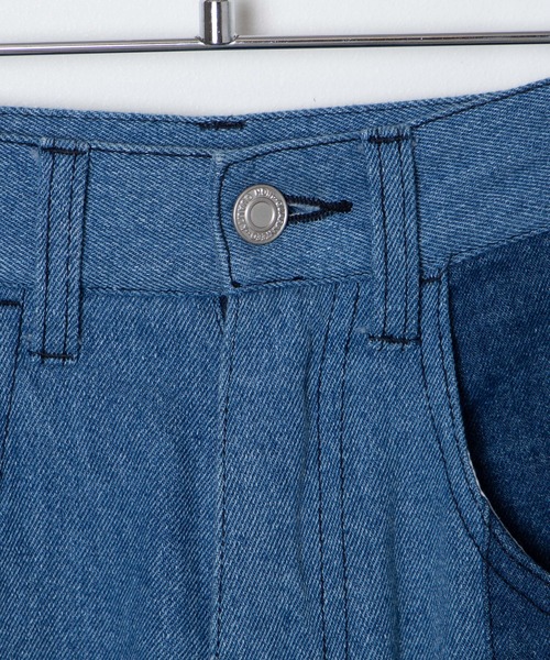 DuKKah（デュカ）の「dukkah/【低身長向け】パッチワークデニムパンツ（デニムパンツ・レディース・インディゴブルー・X-SMALL）」の9枚目の写真