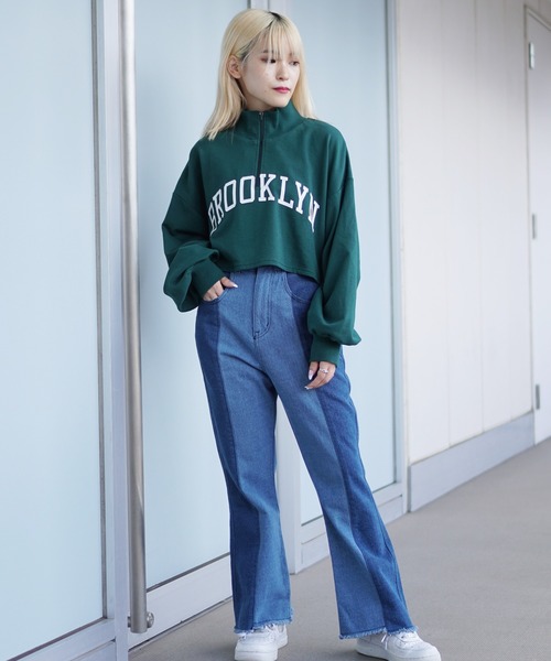 DuKKah（デュカ）の「dukkah/【低身長向け】パッチワークデニムパンツ（デニムパンツ・レディース・インディゴブルー・X-SMALL）」の19枚目の写真