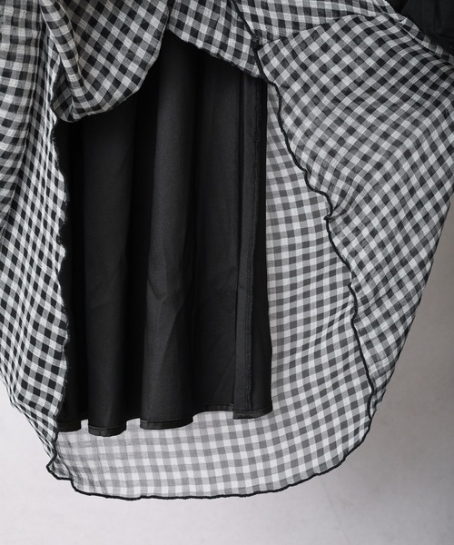ap retro（アプレトロ）の「ギンガムチェック消しプリーツロングスカート【ZOZO限定アイテム】（スカート・レディース・ブラック・FREE）」の20枚目の写真