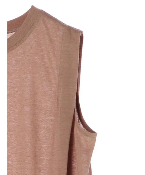 Green　Parks（グリーンパークス）の「麻ブレンドノースリーブカットワンピース＊（ワンピース・レディース・オフホワイト/キャメル/チャコールグレー・FREE）」の16枚目の写真