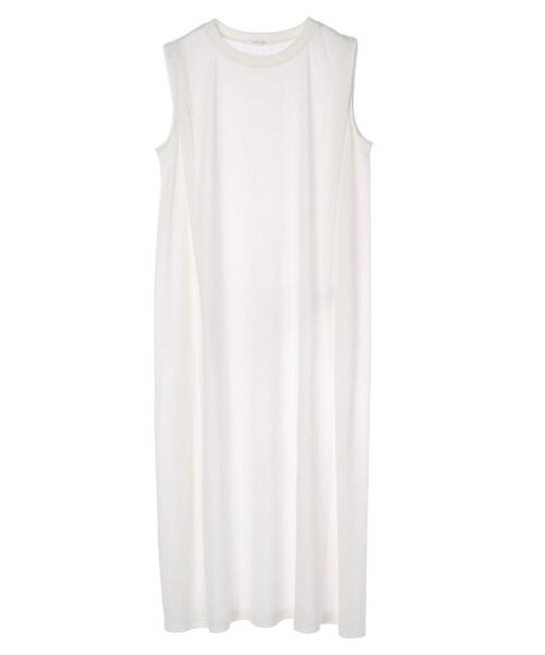 Green　Parks（グリーンパークス）の「麻ブレンドノースリーブカットワンピース＊（ワンピース・レディース・オフホワイト/キャメル/チャコールグレー・FREE）」の21枚目の写真