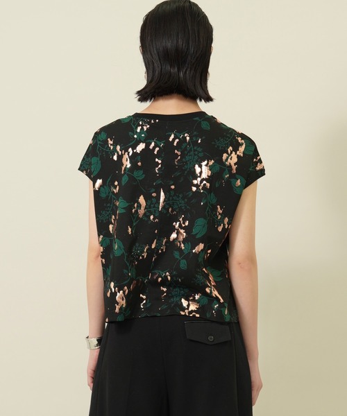 EBONY（エボニー）の「【EBONY(エボニー)】フォイルフラワーTシャツ E21SS/T-06（Tシャツ/カットソー・レディース・ホワイト/ブラック・2）」の9枚目の写真