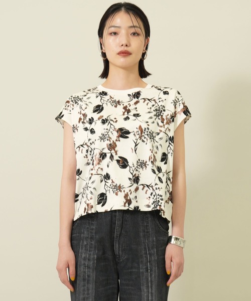 EBONY（エボニー）の「【EBONY(エボニー)】フォイルフラワーTシャツ E21SS/T-06（Tシャツ/カットソー・レディース・ホワイト/ブラック・2）」の16枚目の写真