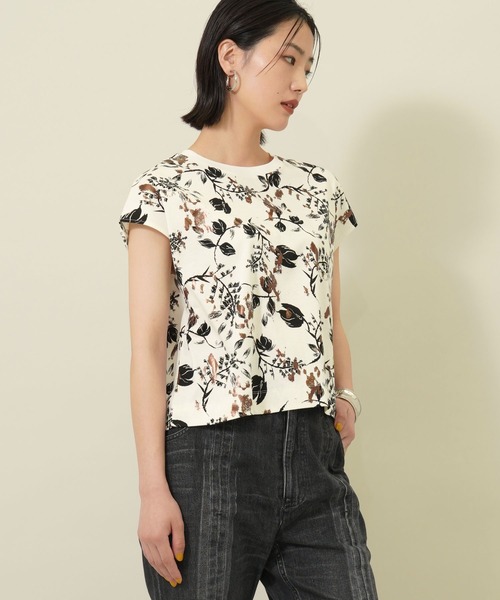 EBONY（エボニー）の「【EBONY(エボニー)】フォイルフラワーTシャツ E21SS/T-06（Tシャツ/カットソー・レディース・ホワイト/ブラック・2）」の13枚目の写真