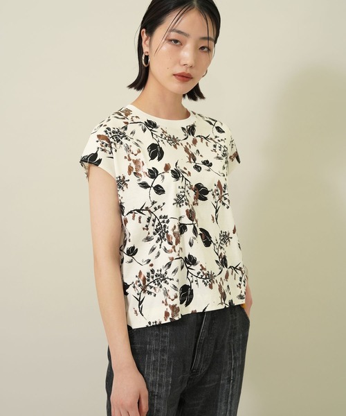 EBONY（エボニー）の「【EBONY(エボニー)】フォイルフラワーTシャツ E21SS/T-06（Tシャツ/カットソー・レディース・ホワイト/ブラック・2）」の14枚目の写真