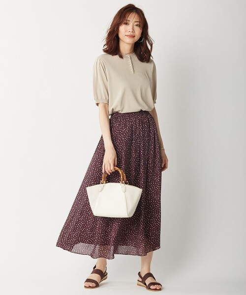 J.PRESS LADIES - ジェイプレス【洗える】レーヨンストレッチ ニットブラウス セール】【洗える】レーヨンストレッチ ニットブラウス（ニット