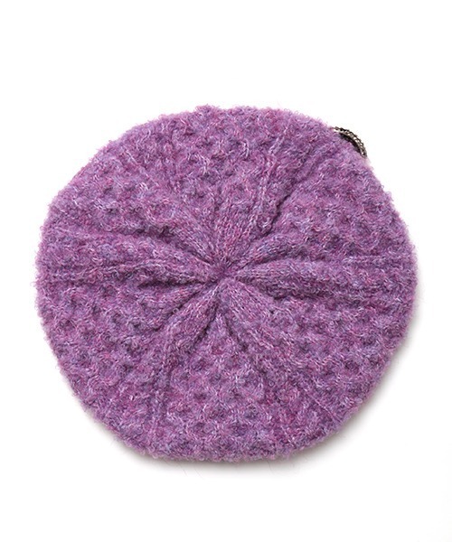 チチカカ（チチカカ）の「ブークレニットベレー（ハンチング/ベレー帽・レディース・ベージュ/パープル/ブラック・FREE）」の8枚目の写真