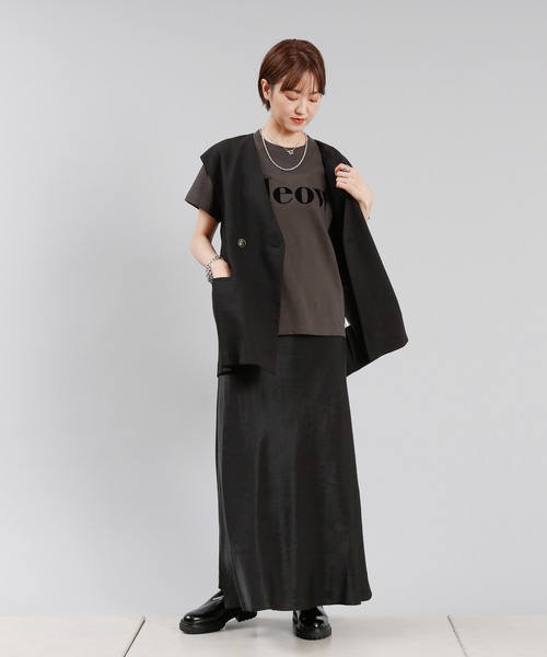 DouDou(ドゥドゥ)の「ノーカラーベスト(ベスト・レディース・ブラック/ベージュ/イエロー・FREE)」の10枚目の写真