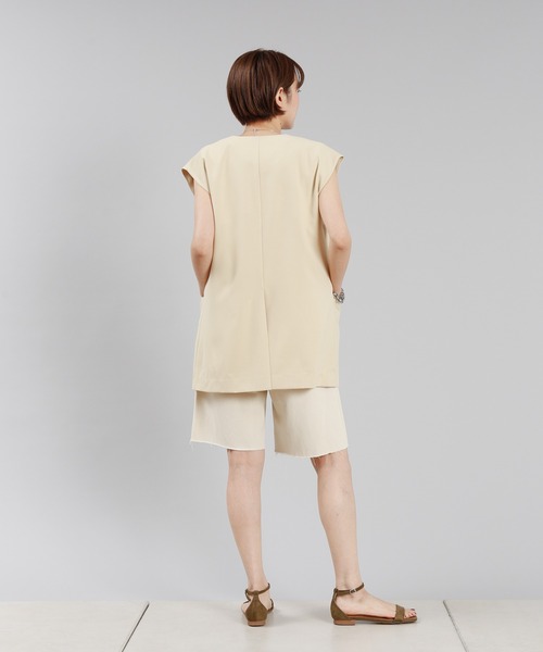 DouDou(ドゥドゥ)の「ノーカラーベスト(ベスト・レディース・ブラック/ベージュ/イエロー・FREE)」の22枚目の写真