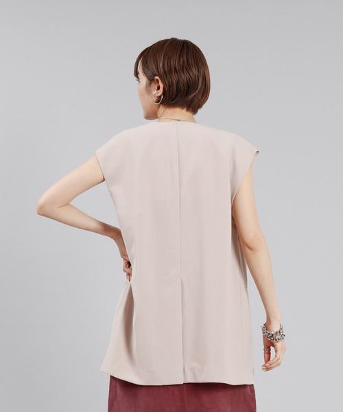 DouDou(ドゥドゥ)の「ノーカラーベスト(ベスト・レディース・ブラック/ベージュ/イエロー・FREE)」の14枚目の写真