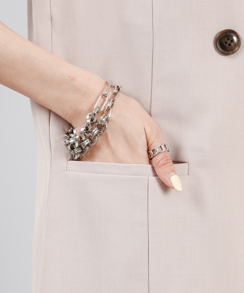 DouDou(ドゥドゥ)の「ノーカラーベスト(ベスト・レディース・ブラック/ベージュ/イエロー・FREE)」の9枚目の写真