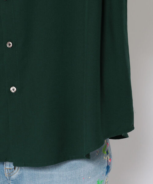 qwerty（クワーティ）の「QWERTY (クワーティ)Solid Shirts/ソリッドシャツ（シャツ/ブラウス・メンズ・ダークグリーン/ブラック・FREE）」の14枚目の写真