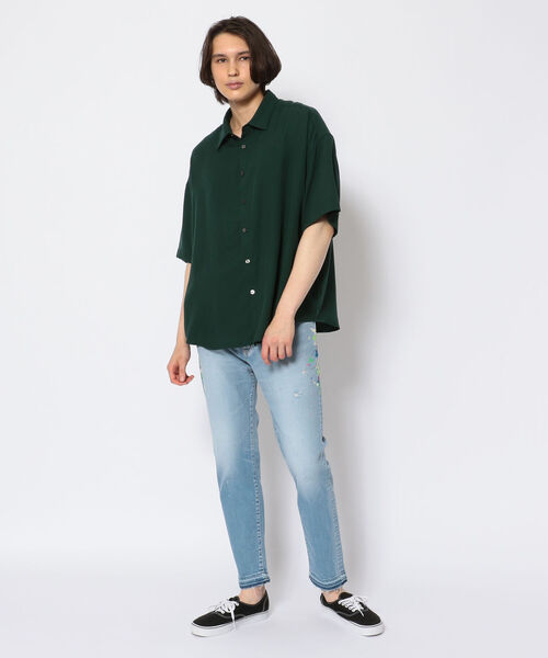qwerty（クワーティ）の「QWERTY (クワーティ)Solid Shirts/ソリッドシャツ（シャツ/ブラウス・メンズ・ダークグリーン/ブラック・FREE）」の16枚目の写真