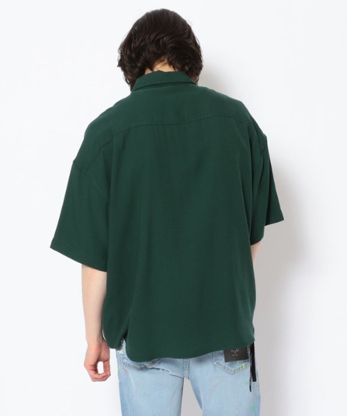 qwerty（クワーティ）の「QWERTY (クワーティ)Solid Shirts/ソリッドシャツ（シャツ/ブラウス・メンズ・ダークグリーン/ブラック・FREE）」の6枚目の写真