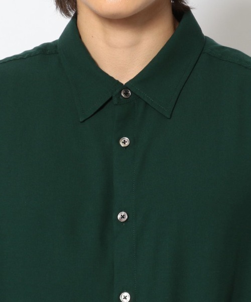 qwerty（クワーティ）の「QWERTY (クワーティ)Solid Shirts/ソリッドシャツ（シャツ/ブラウス・メンズ・ダークグリーン/ブラック・FREE）」の7枚目の写真
