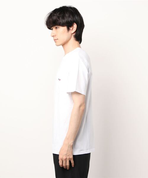 Maison Kitsune（メゾンキツネ）の「TEE-SHIRT TRICOLOR FOX PATCH（Tシャツ/カットソー・メンズ・ホワイト/ブラック/ネイビー系/ブラック系その他・M/L/S/XL/XS）」の10枚目の写真