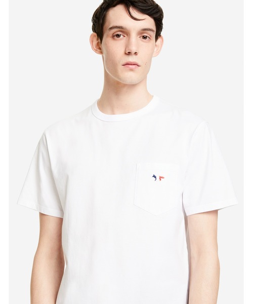 Maison Kitsune（メゾンキツネ）の「TEE-SHIRT TRICOLOR FOX PATCH（Tシャツ/カットソー・メンズ・ホワイト/ブラック/ネイビー系/ブラック系その他・M/L/S/XL/XS）」の5枚目の写真