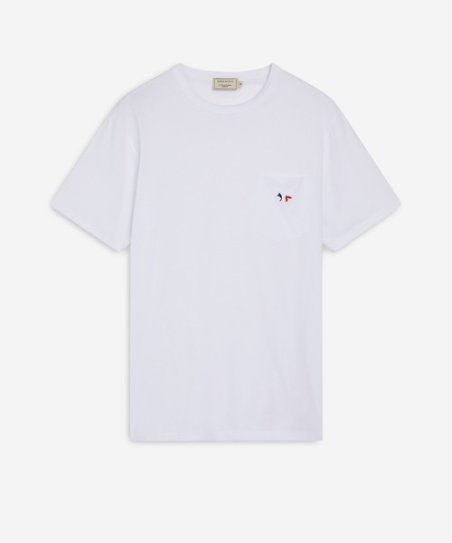 Maison Kitsune（メゾンキツネ）の「TEE-SHIRT TRICOLOR FOX PATCH（Tシャツ/カットソー・メンズ・ホワイト/ブラック/ネイビー系/ブラック系その他・M/L/S/XL/XS）」の7枚目の写真