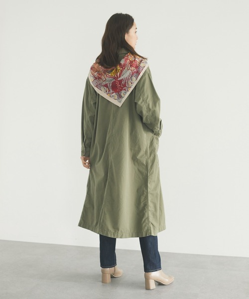 CRAFT STANDARD BOUTIQUE（クラフトスタンダードブティック）の「ショップコート　＊◇（ステンカラーコート・レディース・ベージュ/カーキ/ダークインディゴブルー・FREE）」の5枚目の写真