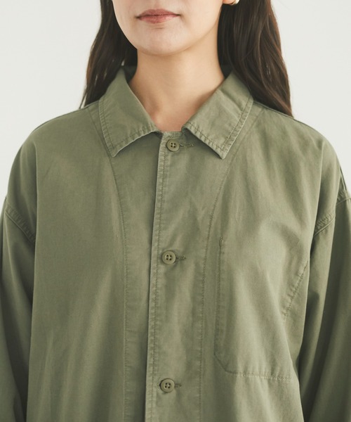 CRAFT STANDARD BOUTIQUE（クラフトスタンダードブティック）の「ショップコート　＊◇（ステンカラーコート・レディース・ベージュ/カーキ/ダークインディゴブルー・FREE）」の8枚目の写真