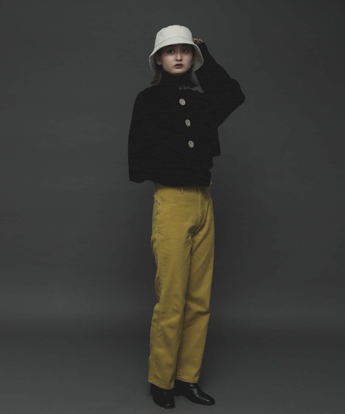 SENSE OF PLACE by URBAN RESEARCH(センスオブプレイスバイアーバンリサーチ)の「『TALLサイズあり』カツラギストレートパンツ(デニムパンツ・レディース・ベージュ/カーキ/アイボリー/マスタード/バーガンディー・SMALL/MEDIUM/X-SMALL/TALL)」の20枚目の写真