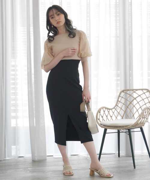 LIPSERVICE（リップサービス）の「バックベルトミディスカート（スカート・レディース・ブラック/ピンク/ライトベージュ・S/M）」の16枚目の写真