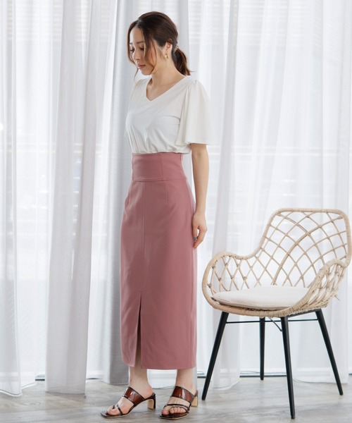 LIPSERVICE（リップサービス）の「バックベルトミディスカート（スカート・レディース・ブラック/ピンク/ライトベージュ・S/M）」の10枚目の写真