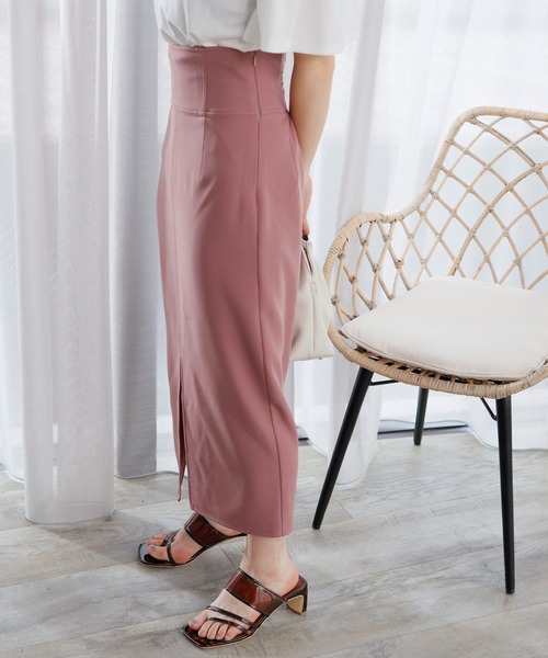 LIPSERVICE（リップサービス）の「バックベルトミディスカート（スカート・レディース・ブラック/ピンク/ライトベージュ・S/M）」の14枚目の写真