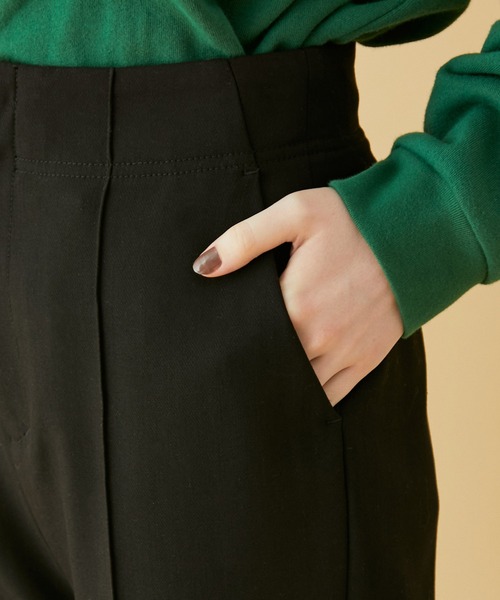 MADEMOISELLE ROPE'(マドモアゼル ロペ)の「センターピンタックフレアパンツ(その他パンツ・レディース・ブラック/グリーン系その他/レンガ・38/36)」の12枚目の写真