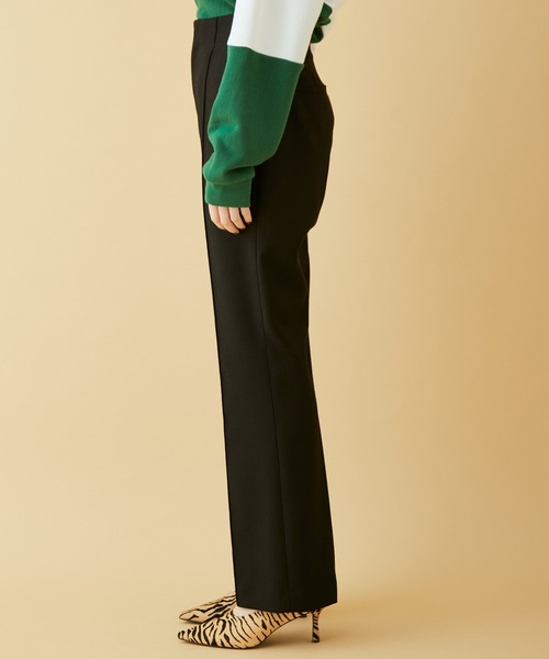 MADEMOISELLE ROPE'(マドモアゼル ロペ)の「センターピンタックフレアパンツ(その他パンツ・レディース・ブラック/グリーン系その他/レンガ・38/36)」の14枚目の写真