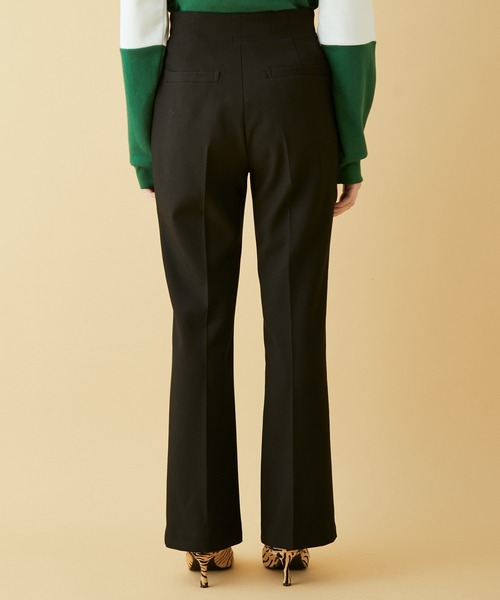 MADEMOISELLE ROPE'(マドモアゼル ロペ)の「センターピンタックフレアパンツ(その他パンツ・レディース・ブラック/グリーン系その他/レンガ・38/36)」の15枚目の写真