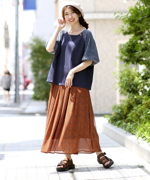 チチカカ(チチカカ)の「アースボタニカルスカート(スカート・レディース・ブラウン/ブルー/カーキ・FREE)」の5枚目の写真