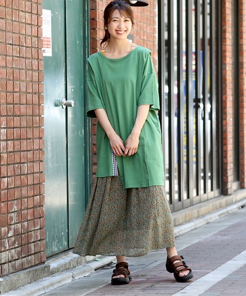 チチカカ(チチカカ)の「アースボタニカルスカート(スカート・レディース・ブラウン/ブルー/カーキ・FREE)」の6枚目の写真