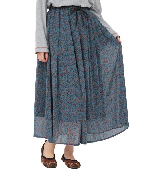 チチカカ(チチカカ)の「アースボタニカルスカート(スカート・レディース・ブラウン/ブルー/カーキ・FREE)」の10枚目の写真